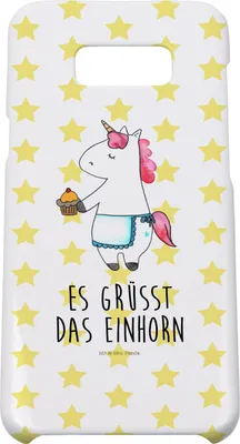 Produktbild von Mr. & Mrs. Panda Samsung Galaxy S8 plus Handyhülle  Einhorn Muffin - Weiß - Geschenk, Hülle, Unicorn, Handy Case, Grüße, Kekse, Cover, Geburtstag, Geburtstagsgrüße