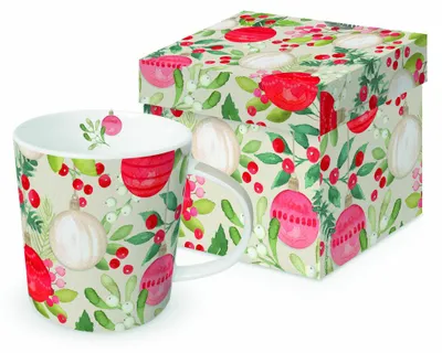 Produktbild von PPD Merry Ornaments Trend Mug, in Geschenkbox, Tasse , Becher, New Bone China, 400 ml, 360303397