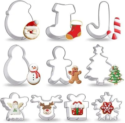 Produktbild von Keramische Kerstkoekjesvormen 10er Set