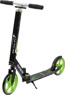 Produktbild von Hauki Cityroller Scooter Grün Tretroller klappbar & höhenverstellbar, XXL-Räder Tritt-Bremse Kick Roller Kickscooter für Kinder & Erwachsene bis 100kg