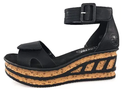 Immagine prodotto di Sandali da donna Rieker Eagle, modello alto, colore nero, ideali per il tempo libero