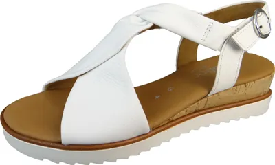 Produktbild von Gabor Comfort Keilsandalette - Weiß Glattleder Größe: 38 Normal