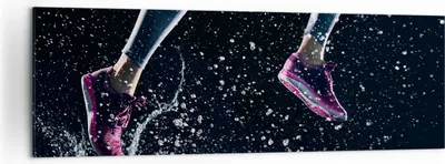 Produktbild von Bild auf Leinwand - Leinwandbild - Laufen Lifestyle Leichtathletik Schuhe - 160x50cm - Wand Bild - Wanddeko - Leinwanddruck - Bilder - Kunstdruck - Leinwand bilder - Wandkunst - AB160x50-2900