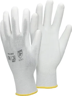 Obrázok produktu pre ECD Nemecko 60 párov pracovných rukavíc sPolyuretánpovlakom, veľkosť 8-M, biele, priedušné, protišmykové, robustné