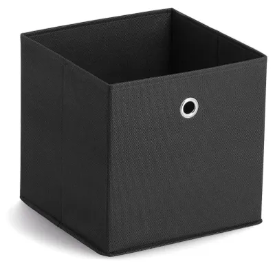 Obrázok produktu pre Úložná nádoba z netkanej textílie, rozmer L 28 x Š 28 x V 28 cm, čierna