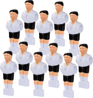 Kicker / Tischfußball Spieler-Set 11-tlg. weiß/schwarz Tischkicker Tischfussball Kickermannschaft Kickermännchen Kickerfiguren 4031765701570 911429 70157 Stabilo-Fachmarkt.de Dema