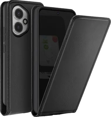 Produktbild von Avizar, Vertikale Klapphülle für Honor 400 mit Kartenfach und Magnetverschluss, Schwarz