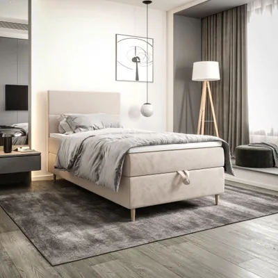 Obrázek produktu pro Kontinentální jednolůžková postel 120x200 ANGELES 1 - béžová