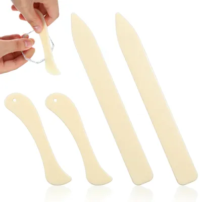 Falzbein-Set, 4-teilig, Kunststoff, 20,5 cm & 12 cm, Origami-Werkzeug