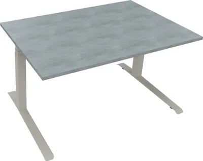 Produktbild von Sitz-/Stehtisch Kufe Doppels. Quad. B1400xT900xH645-1275 si/Beton