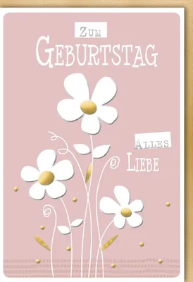 Produktbild von Geburtstag - Glückwunschkarte im Format 11,5 x 17 cm mit Umschlag