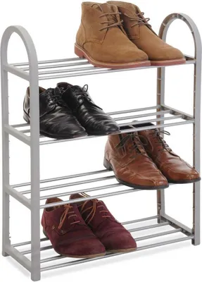 Produktbild von H&S Decoration Schuhregal aus Metall grau 65cm x 50cm x 19cm