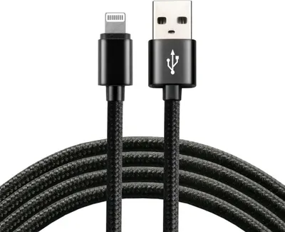 Productafbeelding van USB-naar-Lightning-kabel everActive CBB-0.3IB, 0,3 meter, zwart