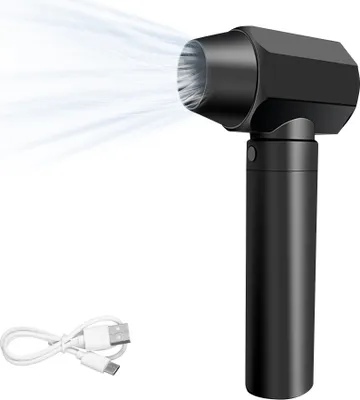 Produktbild von Elektrischer Druckluftstaubwedel, 130.000 U/min, Mini-Turbolader, Staubentfernungsstrahl, Trockengeblaese, kabellos, tragbar, Hand-Druckluftstaubwedel fuer Zuhause, Autos, eingebauter wiederaufladbarer 2500-mAh-Akku