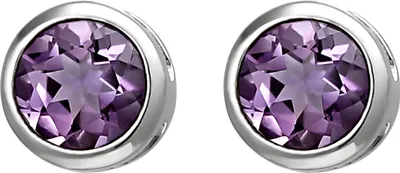 Produktbild von JOBO Ohrstecker 925 Sterling Silber 2 Amethyste lila violett Ohrringe