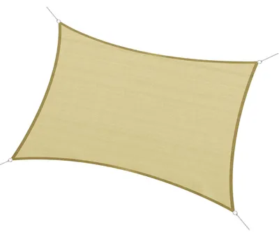 Produktbild von Sonnensegel - Rechteckig - HDPE 185 g/m² - Sonnenschutz für Garten & Terrasse - Lichtgelb