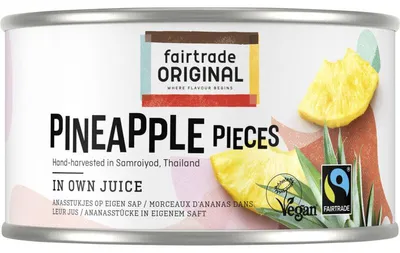 Produktbild von Fairtrade Original Ananas Stücke 227g, Fairtrade-, ohne Zucker