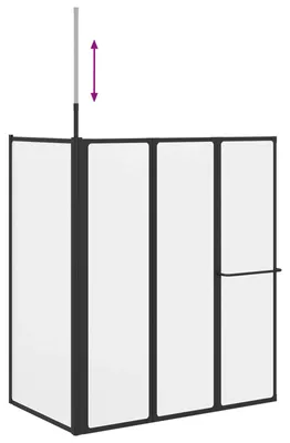 Zdjęcie produktu dla Parawan prysznicowy Biały 120 x 70 x 137 cm Aluminium