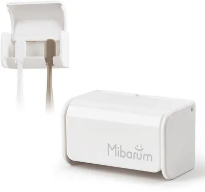 Produktbild von Mini Wandhalter für Zahnbürsten ohne Bohrunterlage, Selbstklebend, für Badezimmerdusche