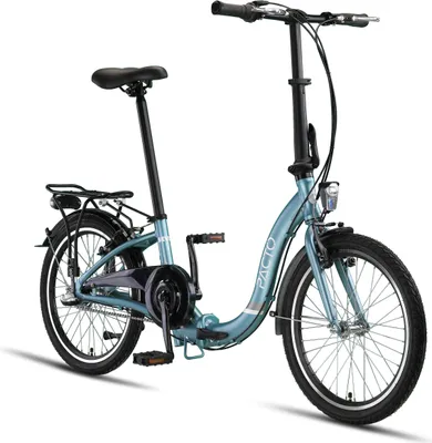 Produktbild von PACTO SEVEN - Hollandrad Hochwertiges Klappfahrrad 27cm Aluminiumrahmen Bike 20 Zoll Aluminiumräder Bicycle, 3 Speed Shimano Gänge Faltrad Klapprad