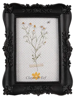 Produktbild von Clayre & Eef Bilderrahmen 10x15 cm Schwarz Polyresin