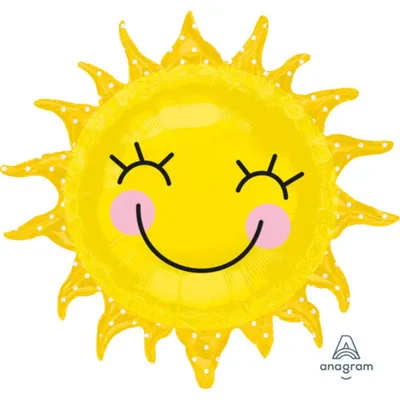 Image de amscan SuperShape Ballon en aluminium Soleil radieux P35 emballé 74 cm x 71 cm
