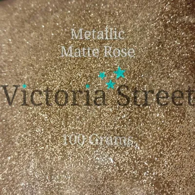 Glitter 100 g Metallic Mattrosa, 0,2 mm, hitzebeständig, lösemittelbeständig