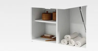 Produktbild von Weißer Badewandschrank 60x25x40 cm, Hängeschrank