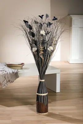 Produktbild von Dekobündel grau + schwarz, ca. 100 cm hoch, Naturdeko, Dekozweige