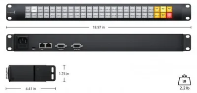 Zdjęcie produktu dla Blackmagic Design Videohub Smart Control Pro, Czarny, 482 mm, 112 mm, 44,2 mm, 1 kg