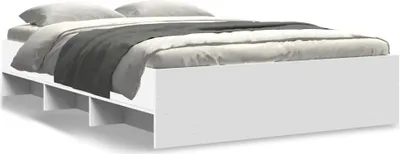 Produktbild von vidaXL Bettgestell Weiß 140x190 cm Holzwerkstoff