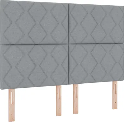 Obrázek produktu pro vidaXL Čelo postele LED světle šedé 160 cm látka