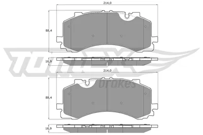 Produktbild von TOMEX brakes Bremsbeläge Satz Vorne Bremsklötze für AUDI A6 Avant (4A5, C8) TX 19-41