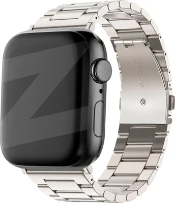 Produktbild von Bandz Stahlband 'Classic' passend für Apple Watch 1/2/3/4/5/6/8/9/SE - Größe 38/40/41mm - Starlight Stahlband für Apple Watch
