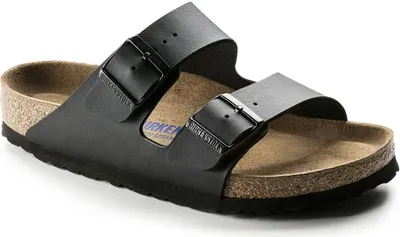 Obrázok produktu pre Birkenstock Arizona pánske čierne šľapky – úzky strih