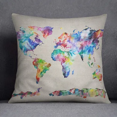 Kissenbezug 45x45 cm, mehrfarbig, 50% Baumwolle/50% Polyester