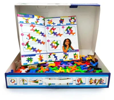 Produktbild von Incastro Pack 200 Konstruktionsbausteine – 200 Teile in 10 Farben (3,5×3,5×0,5 cm, ABS-Kunststoff, italienisches Design) – ab 4 Jahren, CE & EN-71