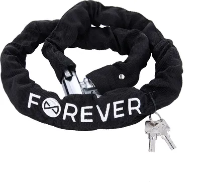 Immagine prodotto di Forever Outdoor CHL-110 catena di bicicletta 8mm*1100mm catena di cavo con serratura di bicicletta chiave