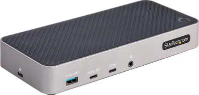 Image de StarTech.com Station d'accueil triple écran USB-C - Station d'accueil triple 4k USB-C HDMI/DP - 5x Hub USB - GbE - 100W PD - Station d'accueil universelle multi-écrans - Compatible Thunderbolt 3/4 (116E-USBC-DOCK)