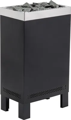 Produktbild von Infraworld Sparta Floor finnischer Saunaofen 6 kW schwarz inkl. Saunasteine