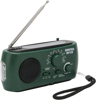 Obrázek produktu pro Přenosné nouzové rádio – tranzistorové rádio s solárním napájením 800 mAh, AM/FM/krátkovlnné meteorologické rádio, ruční ovladač/pilulkový/sekční, LED svítilna, SOS alarm, pro turistiku, outdoor
