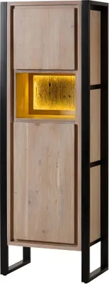 Immagine prodotto di MASSIVMOEBEL24 | Scaffale in legno di acacia / legno riciclato 62x40x180 laccato naturale DENVER #105