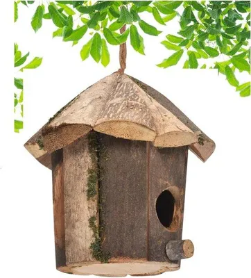Image de Nichoir en bois pour le jardin et la terrasse, aspect naturel