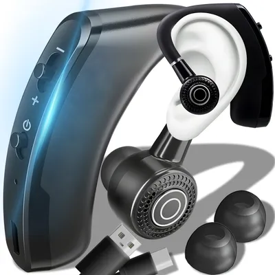 Produktbild von Bluetooth Headset mit Mikrofon Handy Freisprech Wireless Bluetooth 4.1 Kabellos Mono Freisprechen Ohr Kompatibel OS Android Ultraleichte In-Ear Retoo