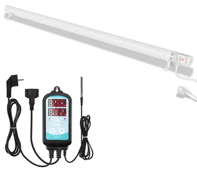 Produktbild von Vigevee Pflanzenheizung 240W mit Zeitschaltfunktion, 1,25 m Gewächshaus-Heizrohr, 220–240V
