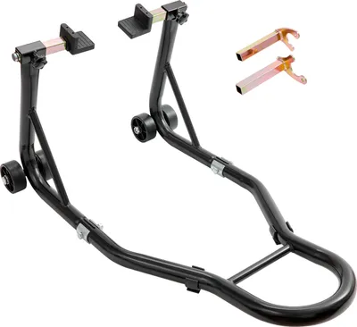 Produktbild von SucceBuy Motorrad-Hinterradständer, 390 kg Kapazität, Schwerlast mit U + L Gabelspulen, Wagenheber für Suzuki, Yamaha, Honda, Kawasaki, Schwarz
