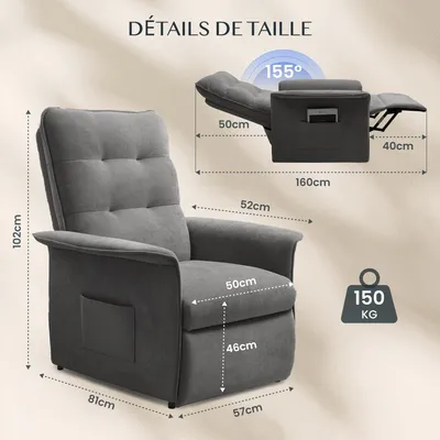 Fauteuil Pour Enfant Gris Oreilles De Chat - Chaise et fauteuil enfant Fauteuil Pour Enfant Gris Oreilles De Chat - Chaise et fauteuil enfant