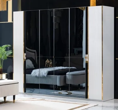 Productafbeelding van Kleiderschrank Möbel Schrank Italienischer Stil Luxus Schränke Schlafzimmer Gold
