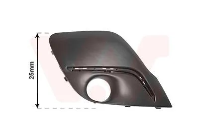 Zdjęcie produktu dla VAN WEZEL Kratka wentylacyjna Grill Zderzak pasujący do PEUGEOT 107 hatchback (PM, PN) Czarny