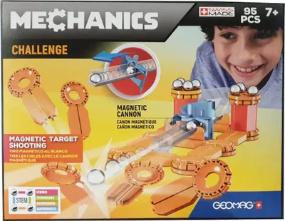 Produktbild von Swiss Made Geomag 00771 - Mechanics Challenge Magnetbaukasten 95 teilig